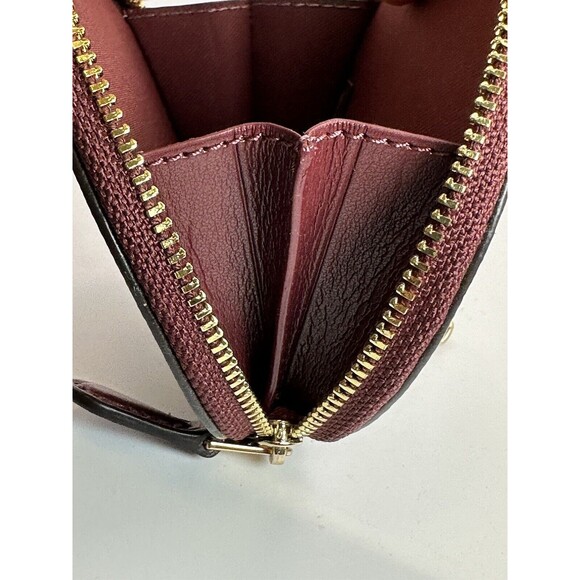 NWT Coach F68849 Round Coin Case in Signature Canvas Pink Candy Chain Ltd. Edit. - Picture 8 of 15